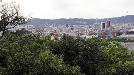 Fototapeta na wymiar View of buildings in Barcelona. City landscape. Spain