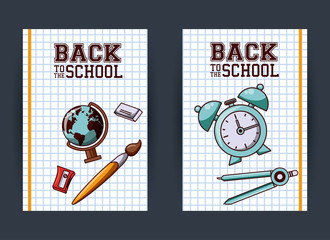 Back to school season card and poster