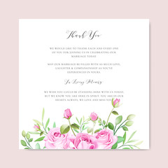 beautiful wedding card with floral and leaves frame template