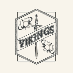Vikings warriors printed tshirt template