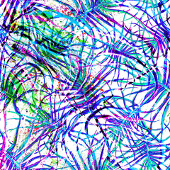 Tropical Blue Seamless Pattern