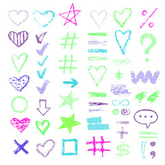 design chalk vector textures hand drawn textures