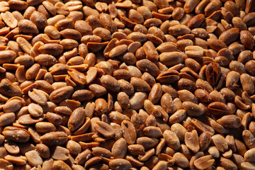 peeled roasted peanuts for background