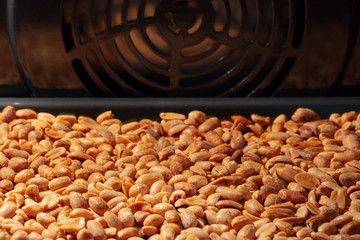 roasted peanuts in the oven