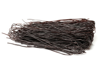 bracken root vermicelli noodles on white background