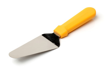 Pizza cutter on white background 