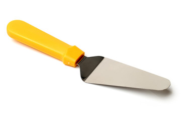 Pizza cutter on white background 