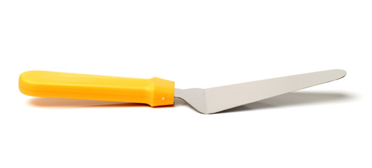 Pizza cutter on white background 