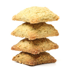 seaweed cookie on white background