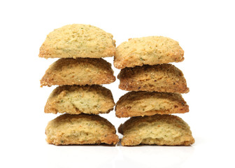 seaweed cookie on white background