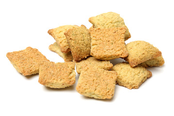 seaweed cookie on white background