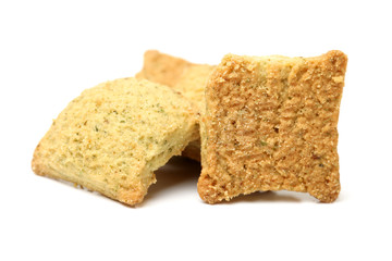 seaweed cookie on white background