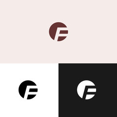 Obraz premium lettering f vector logo design