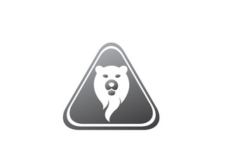 bear head and face for logo design illustration in the shape