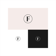 letter f inside circle logo design