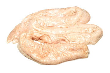 pig's organs on white background 