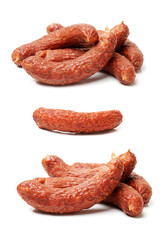 sausage on white background 