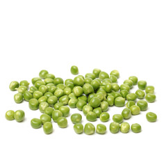 Fresh peas isolated on white background 