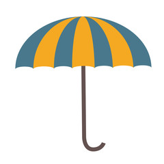 Beach umbrella flat illustration on white