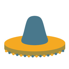 Sombrero flat illustration on white