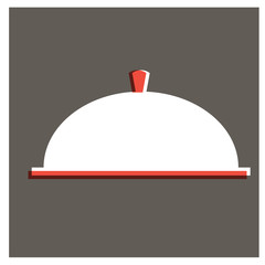 Covered dish flat illustration design