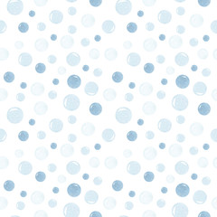 Watercolor seamless pattern with bubbles. Texture for wallpaper, packaging, fabric, baby design, boys, prints, textiles, scrapbooking, birthday, cover design.