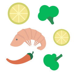 Food pattern flat illustration design