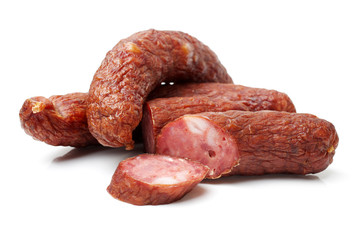 sausage on white background 