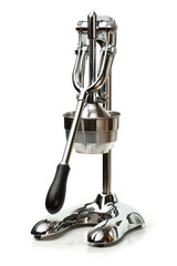 Orange juicer on white background 