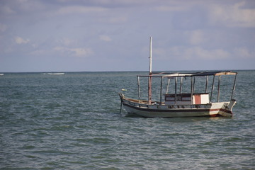 Fototapeta na wymiar The lonely boat