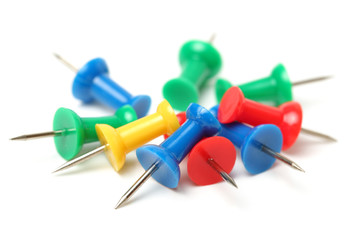 Thumbtack on white background