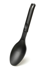 Plastic kitchen utensil on white background 