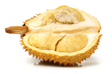 durian on white background.