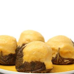 Sticky Rice Cake on white background