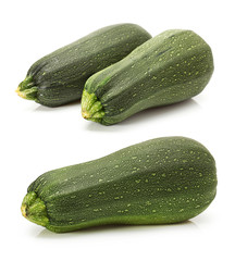 Zucchini on white background 