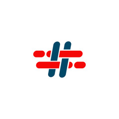 Hash tag logo icon inspiration vector template
