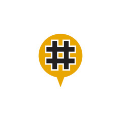 Hash tag logo icon inspiration vector template