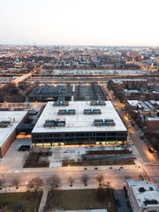 Downtown in USA from Aerial View