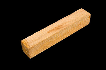 wooden beam isolated on white background