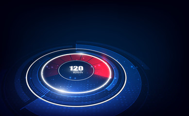 Speed motion background with fast speedometer car. Racing velocity background.