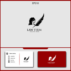 Fototapeta premium attorney logo vector design of justice vector illustration