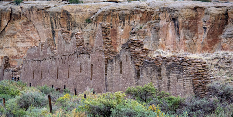 ruined wall chaco canyon