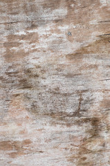 The old board is painted white and outside.