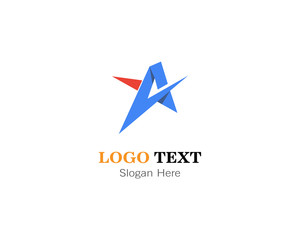 Abstract A letter logo template design