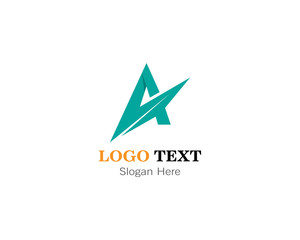 Abstract A letter logo template design