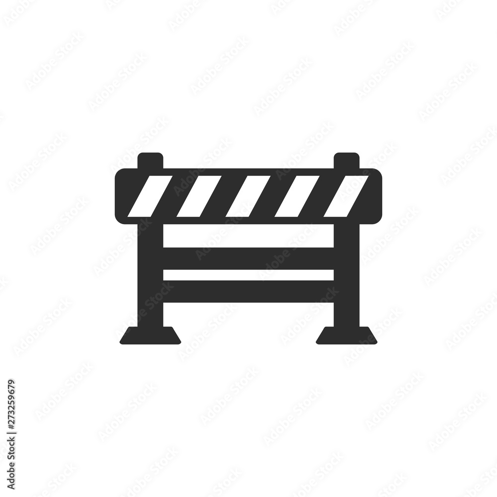 Poster roadblock icon vector image on white background. under construction logo template