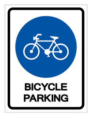 Bicycle Parking Symbol Sign, Vector Illustration, Isolate On White Background Label .EPS10