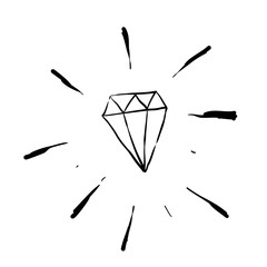 diamond doodle icon handdrawn style