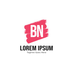 BN Letter Logo Design. Creative Modern BN Letters Icon Illustration