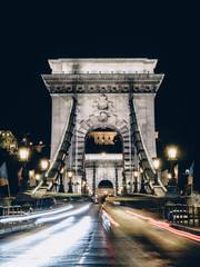 Széchenyi Chain Bridge, Budapest, Hungary, Night photography, long exposure